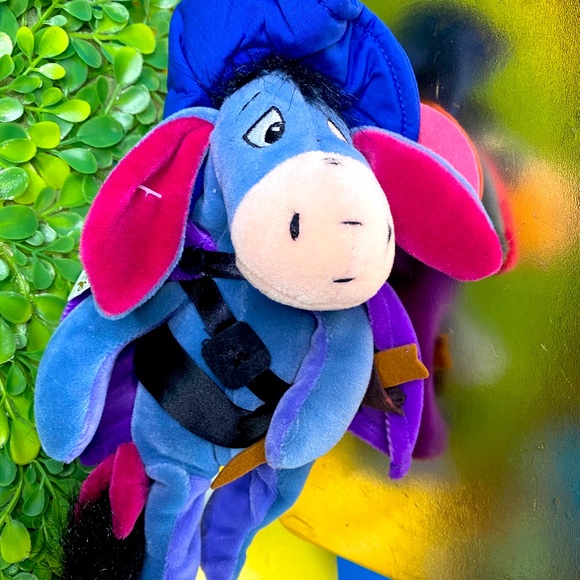 DISNEY STORE EXCLUSIVE NWT 90s WINNIE THE POOH EEYORE MUSKETEER BEAN BAG PLUSH - Picture 7 of 12